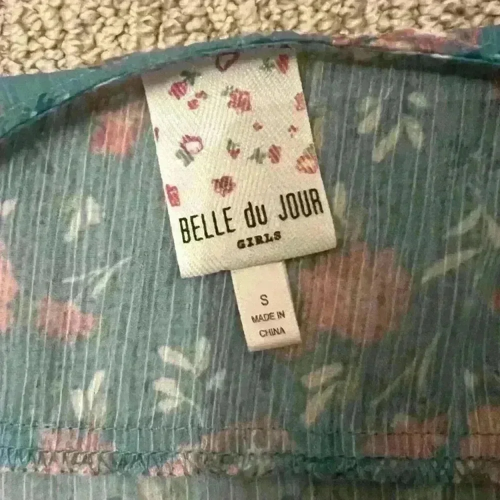 GIRLS SMALL BLUE AND PINK KIMONO - Picture 4 of 4